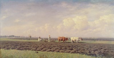 Ploughmen in the Ukraine, 1879 by Mikhail Konstantinovitch Clodt von Jurgensburg